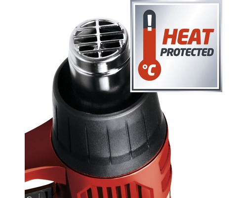 Värmepistol med värmeskyddssymbol