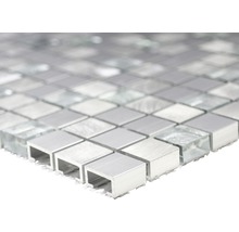 Mosaikplatta av glas och aluminium