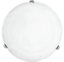 Rund taklampa med vit lampskärm