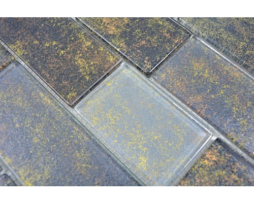 Mosaikplatta av glas i liggande format