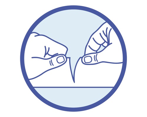 Symbol för enkel separation av material