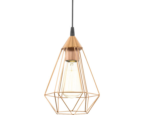 Pendellampa med geometrisk lampskärm och glödlampa