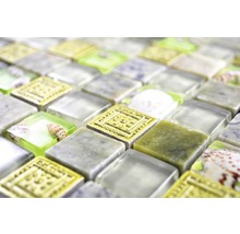 Mosaik glas XCM CN24 grön 30 x 30 cm