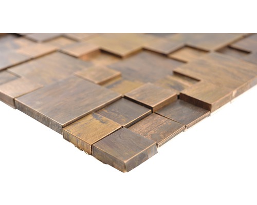 Mosaikplatta av trä, kvadratisk