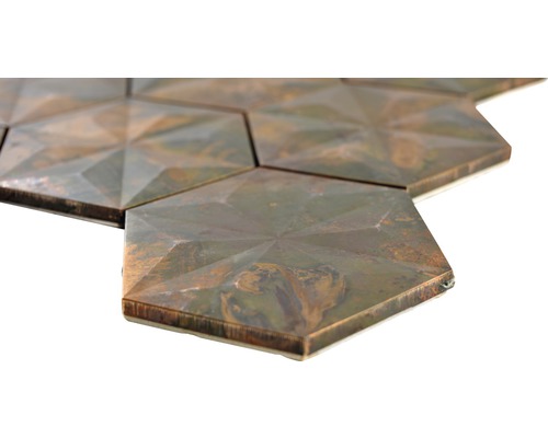 Sexkantiga väggplattor med tredimensionellt mönster