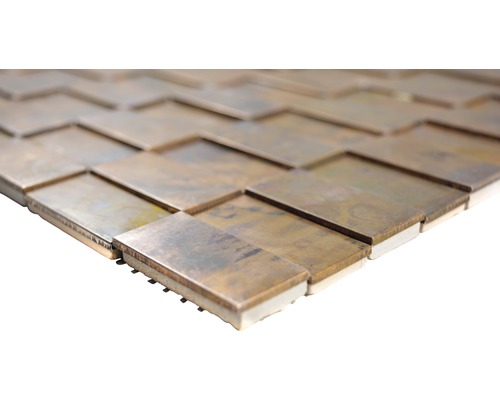 Mosaikplatta av metall för vägg- och golvdesign