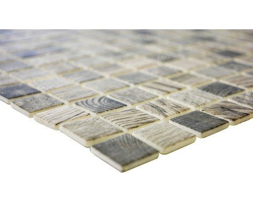 Mosaikplatta med träutseende