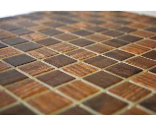 Mosaikplatta med träutseende