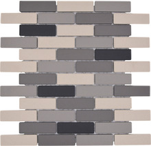 Keramisk mosaikplatta i tegelstenslook
