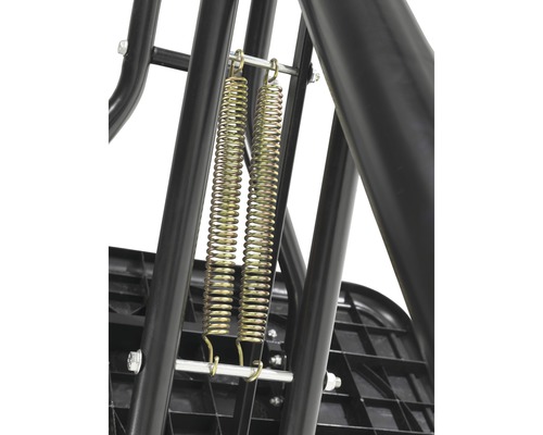 Närbild av två dragfjädrar från en gunga