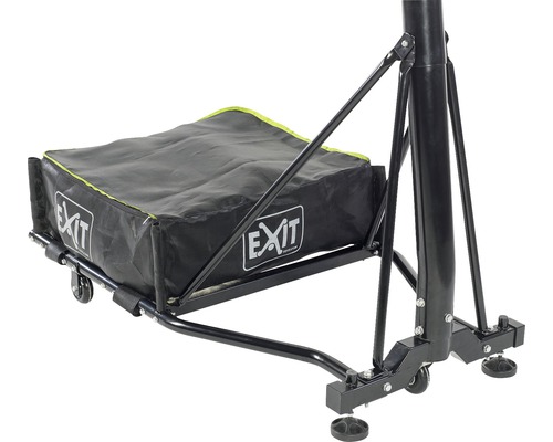 Basketbollkorgsbas med Exit-logotyp