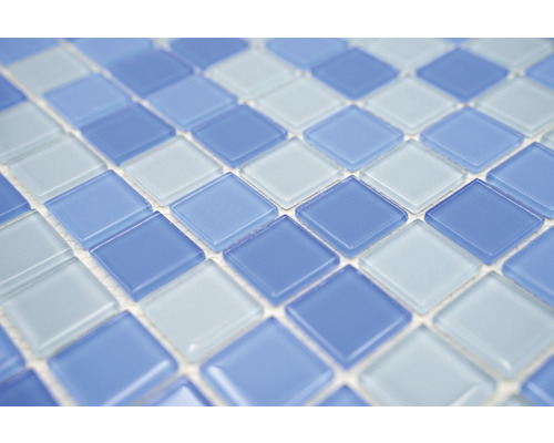 Glasmosaikplatta med fyrkantiga element