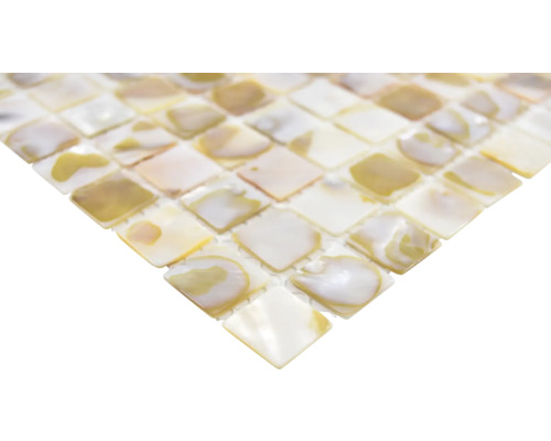 Mosaikplatta av pärlemor, kvadratisk