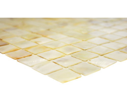 Fyrkantig mosaikplatta av pärlemor