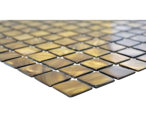 Mosaikplattor av glas, kvadratiskt arrangerade