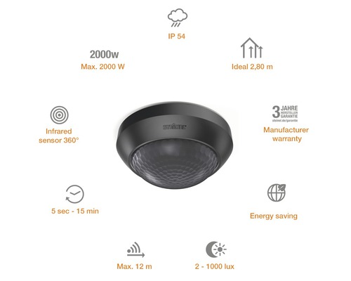Steinel infraröd sensor 360 grader för utomhusbruk
