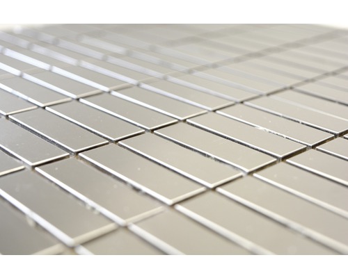 Rektangulära mosaikplattor av metall