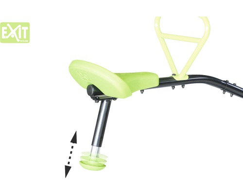 Detaljerad bild av en trampolinsits med justerbar höjd