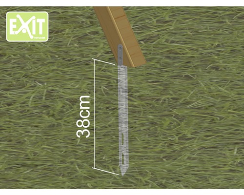 Förankringsfäste med en längd på 38 centimeter