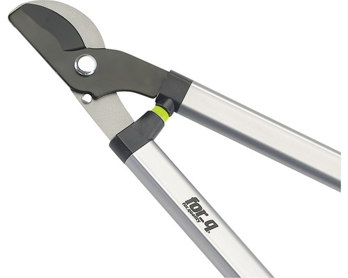 Grensax med aluminiumhandtag och for_q logotyp