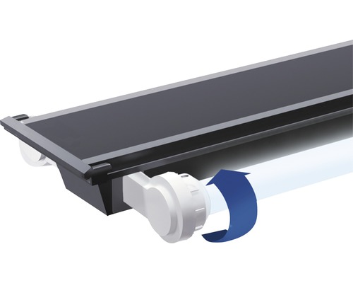 Detaljbild av en lampa med rotationsmekanism