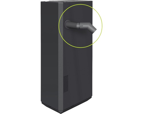 Pelletskamin med rökkanalanslutning