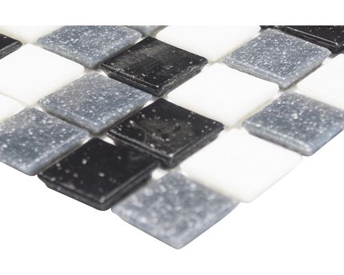Glsmosaik med kvadratiska stenar