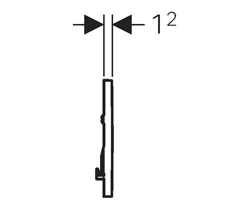 Teknisk ritning med måttangivelse: 12 millimeter
