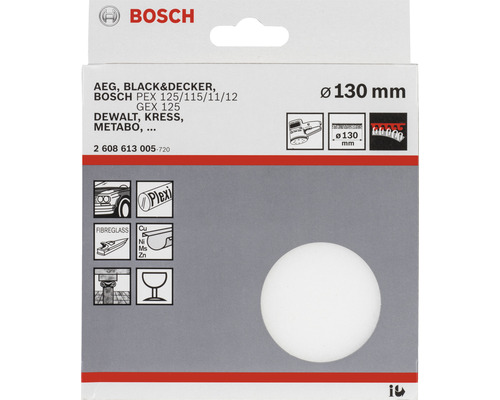 Bosch sliprondell med en diameter på 130 millimeter