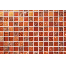 Mosaik glas XCM CB 30 mix röd 30x30 cm