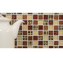 Mosaik glas XCM CB25 mix flerfärgad 30x30 cm