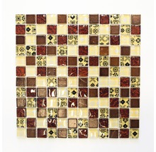 Mosaik glas XCM CB25 mix flerfärgad 30x30 cm