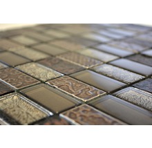 Mosaik glas XCM CRS6 mix brun 30x30 cm