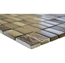 Mosaik glas XCM CRS6 mix brun 30x30 cm