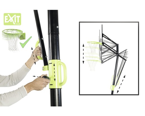 Basketbollkorg med justerbar höjd