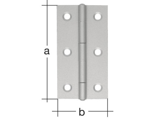 Dörrgångjärn med storleksangivelser
