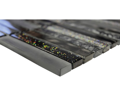 Mosaikplatta med glas och glitterpartiklar