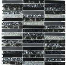 Mosaikplatta av glas och natursten
