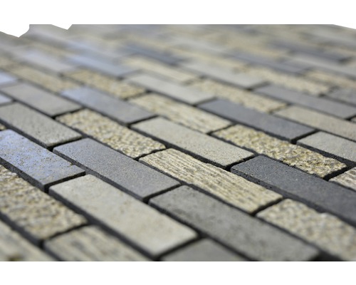 Rektangulära mosaikplattor av sten