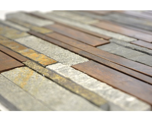 Dekorativ platta med sten- och metallelement