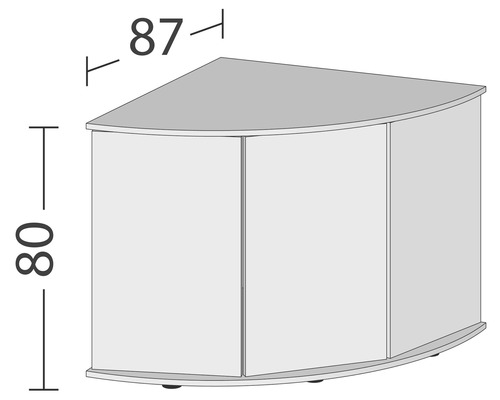 Illustration av ett hörnskåp med måtten 87 gånger 80 centimeter.