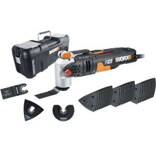 Worx Sonicrafter F50 multifunktionsverktyg med tillbehör och förvaringsväska