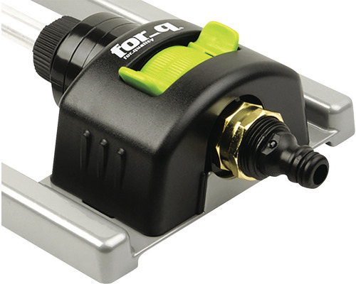 Trädgårdssprinkler med regulator och slanganslutning