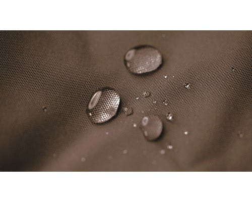 Närbild av vattendroppar på vattenavvisande tyg