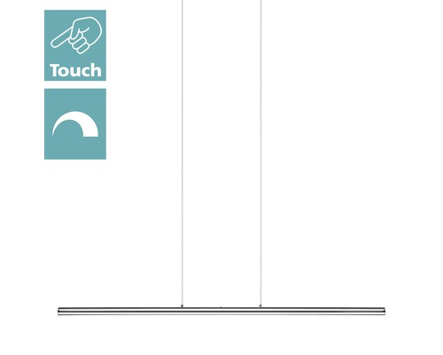 Avlång hänglampa med beröringsfunktion och dimmerfunktion