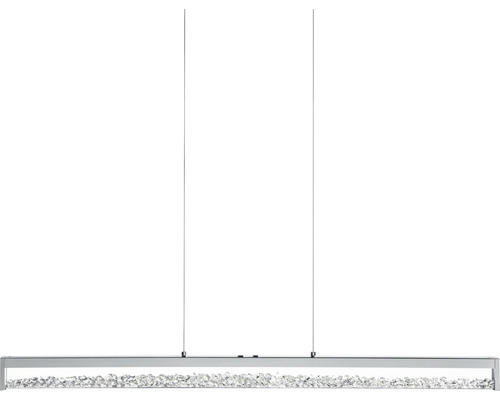 Rektangulär hänglampa med kristaller