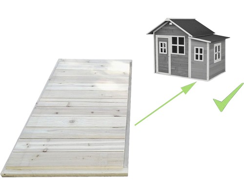 Lekhus för barn med trägolv