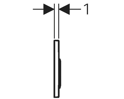 Detaljerad ritning av ett byggnadselement med måttangivelser