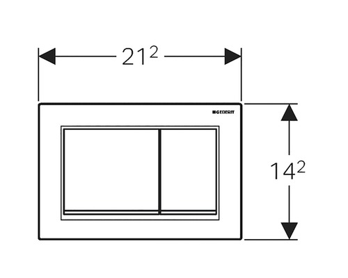 Skiss av en manöverpanel med måttangivelser