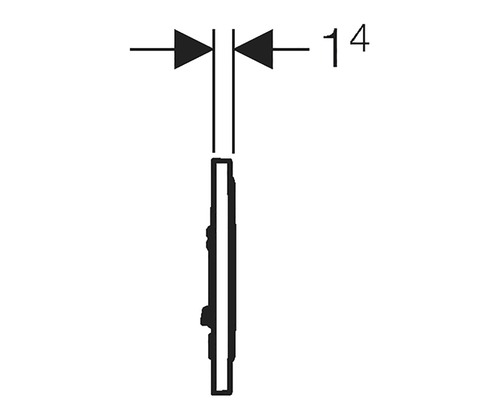 Ritning av en 14 millimeters profil